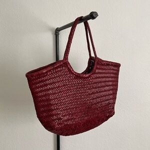 Dragon diffusion LARGE NANTUCKET BASKET BAG — BORDEAUX